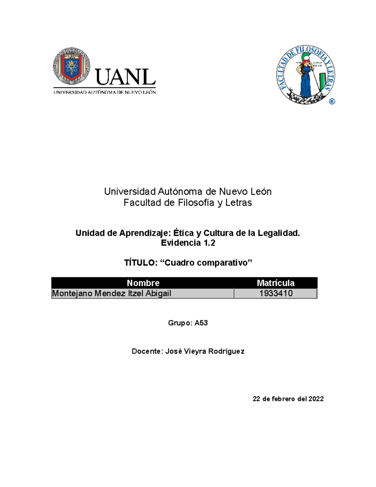 Cuadro 12 Cuadro Comparativo Etica Y Cultura Universidad Autónoma De Nuevo León Facultad De 5014