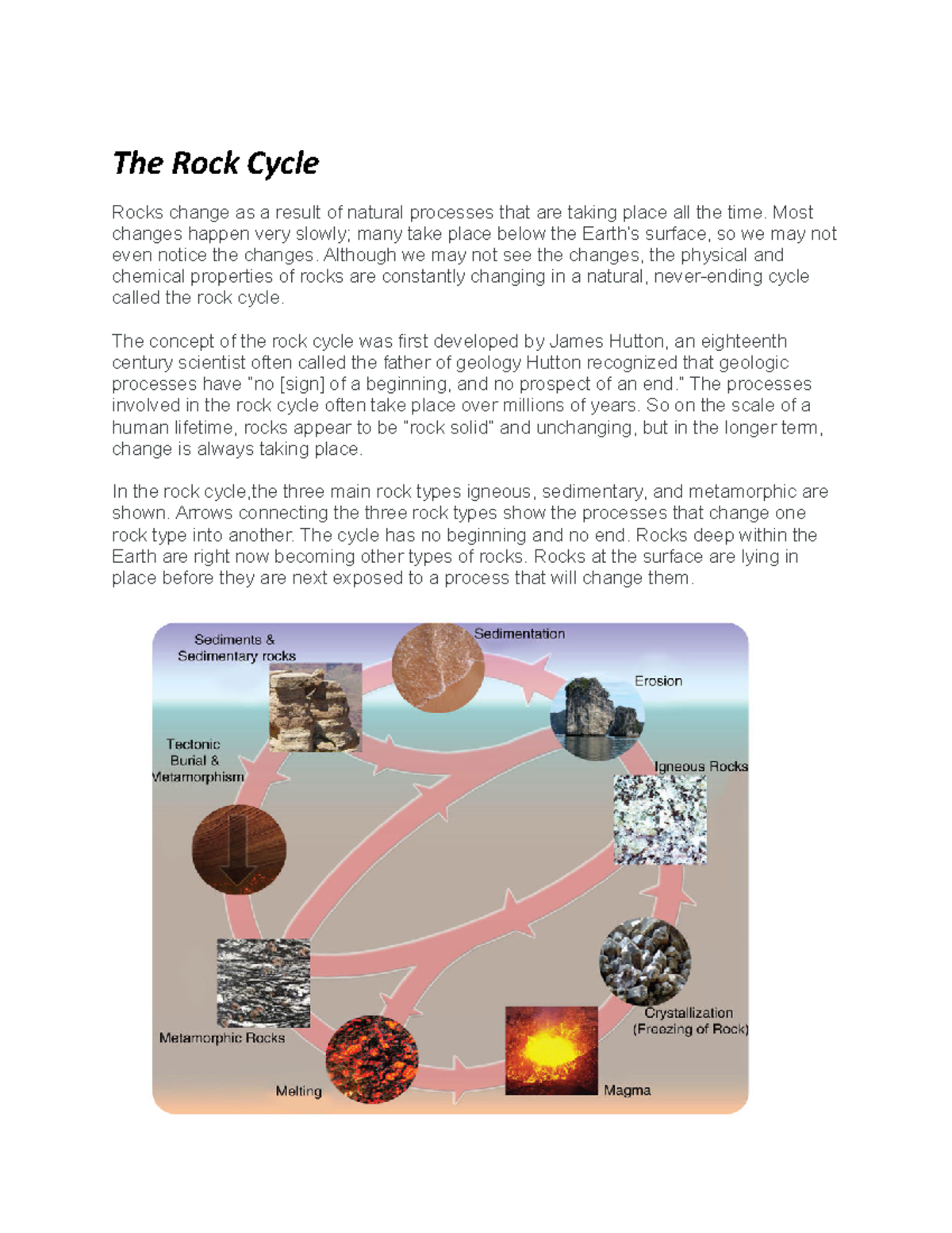 The Rock Cycle - MXKCNXKCNKCNKNS - The Rock Cycle Rocks Change As A ...