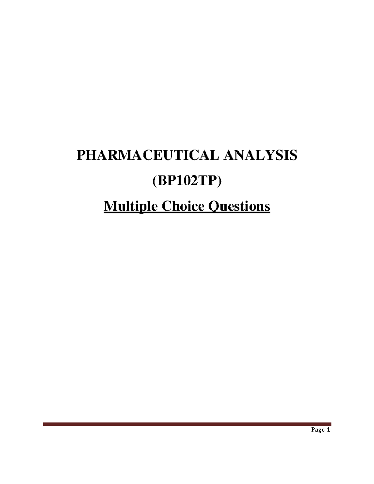 pharmaceutical-analysis-bp102tp-pharmaceutical-analysis-studocu