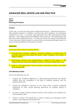 1920 are ws03 ce01 guide - ADVANCED REAL ESTATE LAW AND PRACTICE ...