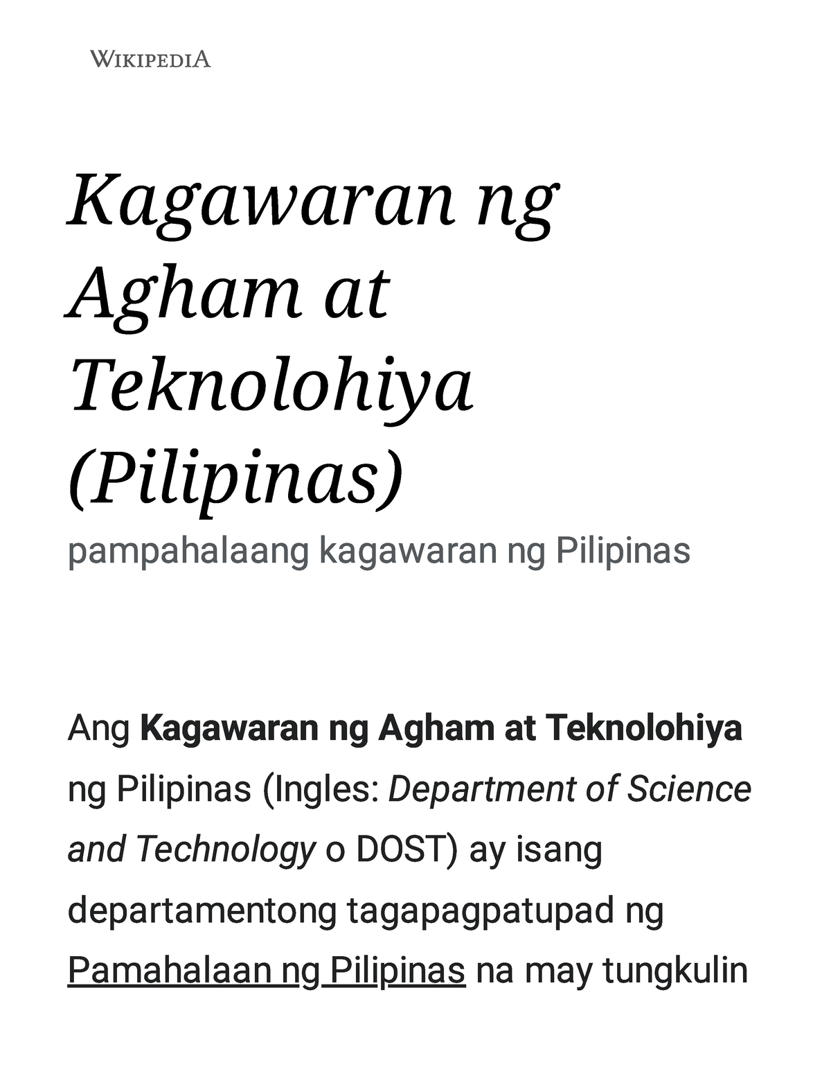 kagawaran-ng-agham-at-teknolohiya-pilipinas-wikipedia-ang-malayang