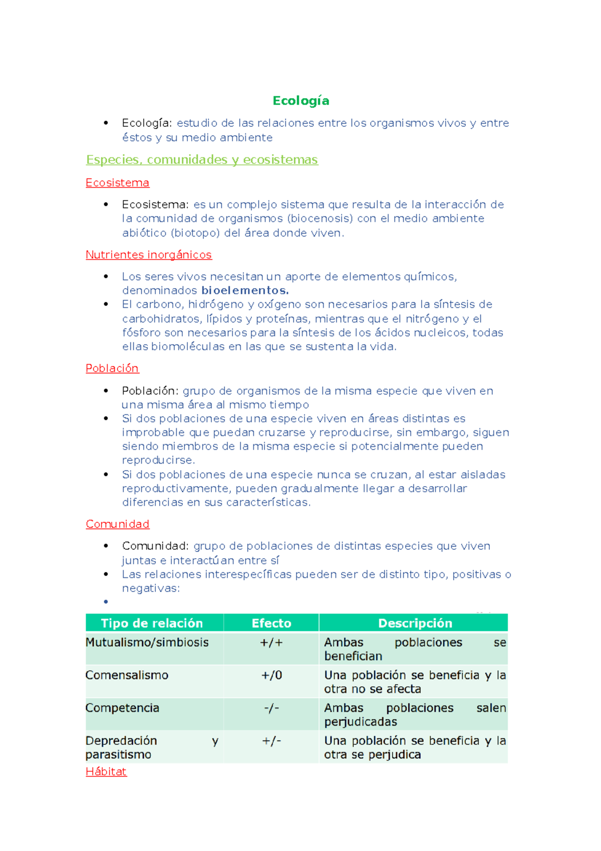 Ecología - Repaso De Ecologia Básica - Ecología Ecología: Estudio De ...