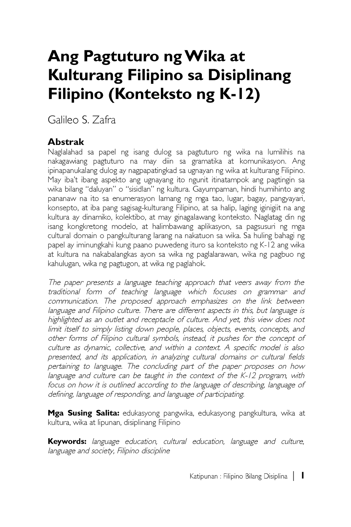 Wikang Filipino Bilang Konsepto Wikang Filipino Bilang Konsepto Wikang Filipino Bilang 0611