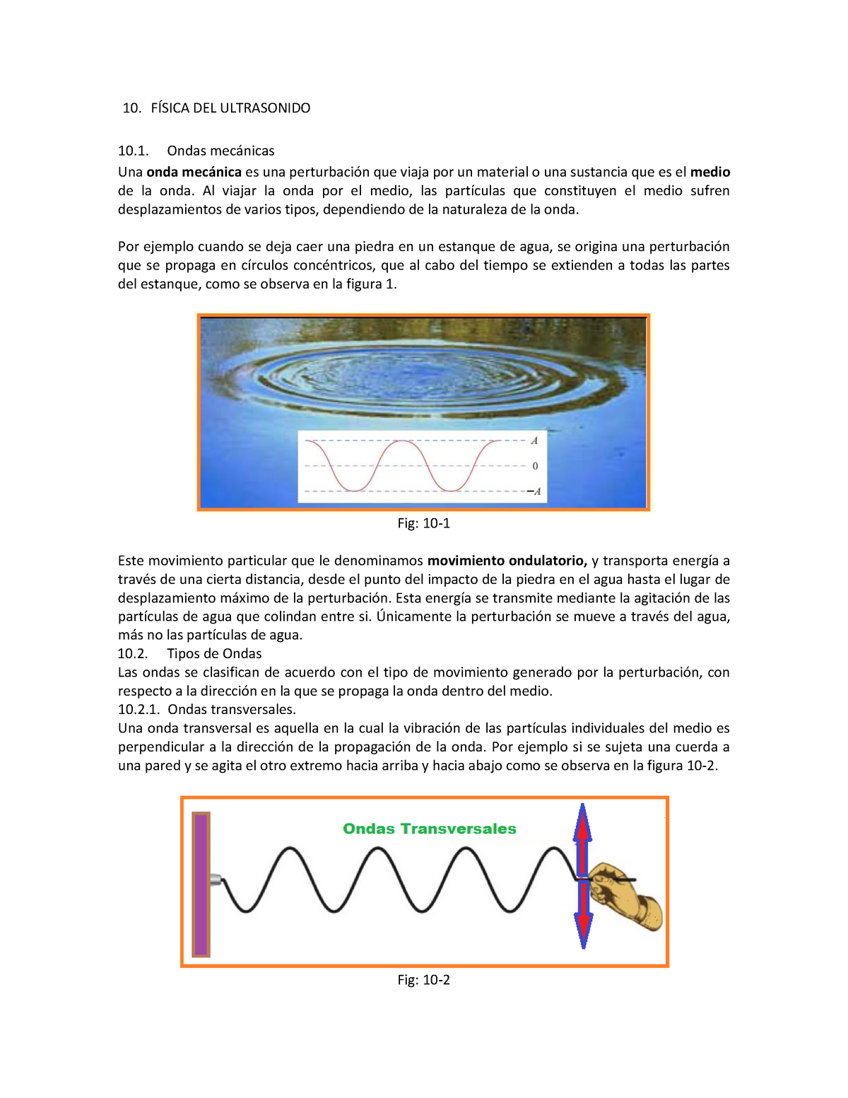 Ultrasonido 1 - Deber Fisica,. - 10. FÕSICA DEL ULTRASONIDO Ondas Mec ...