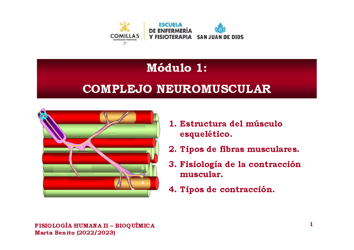 Fisii M1 Complejo Neuromuscular 2022 2023 - Módulo 1: COMPLEJO ...