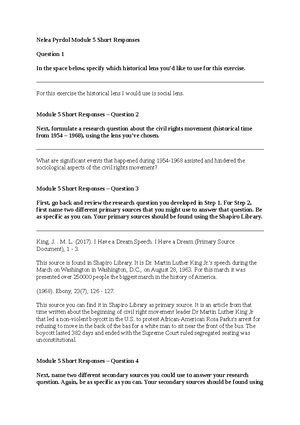 Module 2 Short Response - Module 2 Short Responses – Question 1 What ...