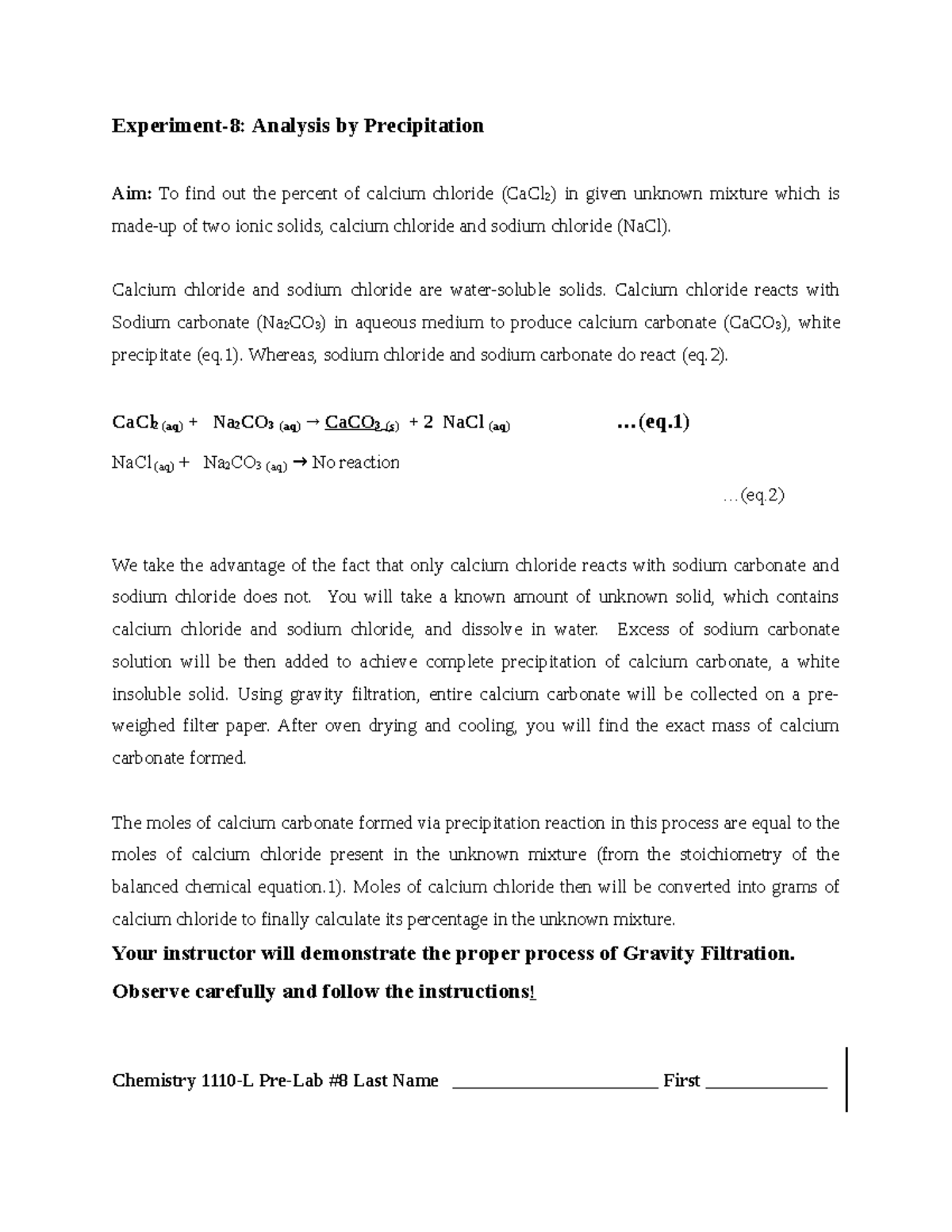 8Analysis-by-Precipitation - Experiment-8: Analysis by Precipitation ...