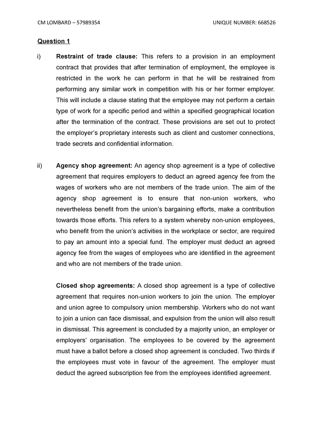 Agency Shop and Closed Shop Agreements, PDF, Trade Union