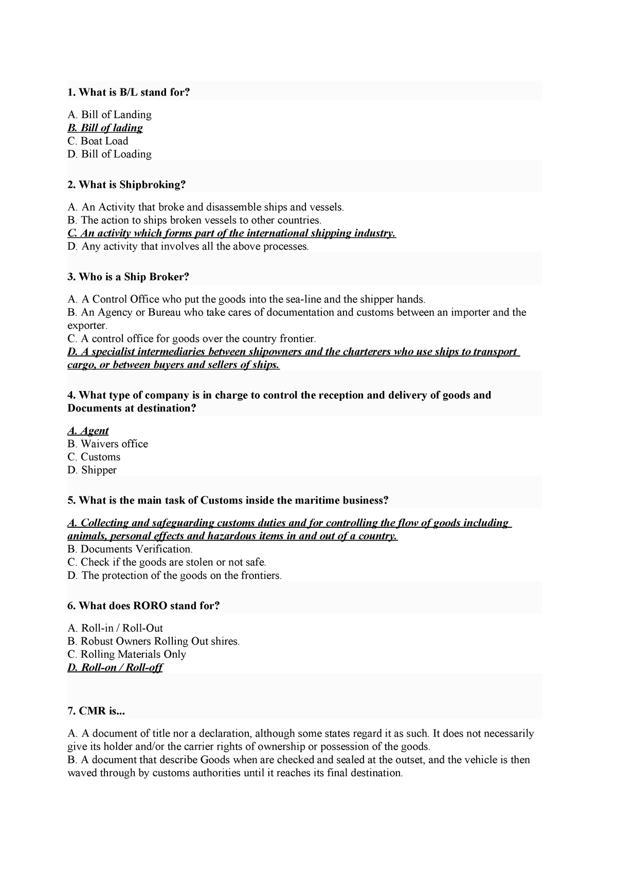 freight-forwarding-practice-quiz-what-is-b-l-stand-for-a-bill-of