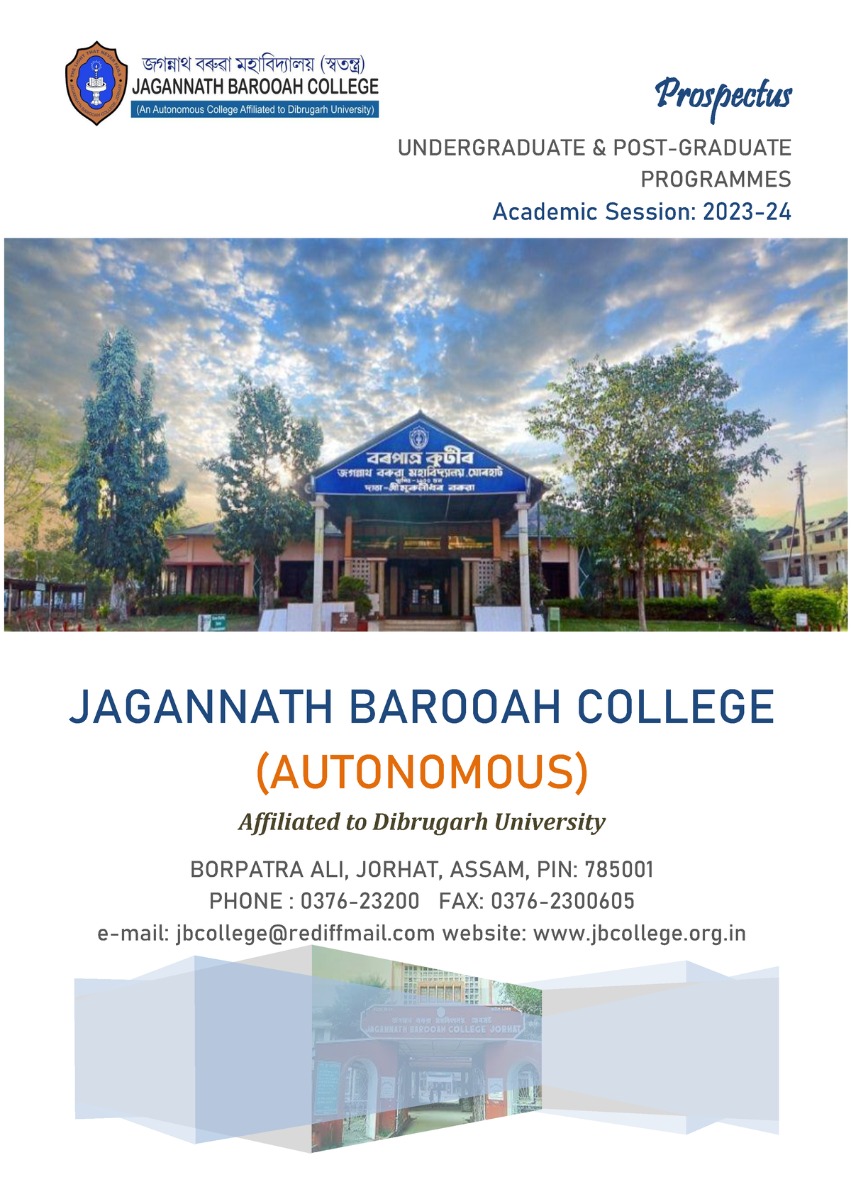 Jbc Prospectus 2023 Final - JAGANNATH BAROOAH COLLEGE (AUTONOMOUS ...