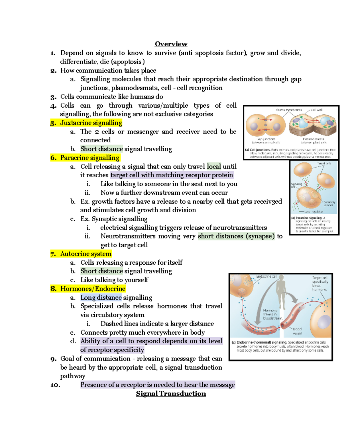 Chapter 11 Cell Communication - BIO100 - Hunter College - Studocu