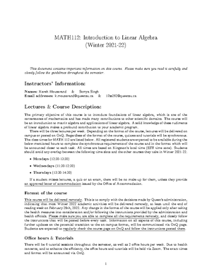 MATH112F Assignment 1 - MATH 112 Assignment 1 due date: September 28 ...