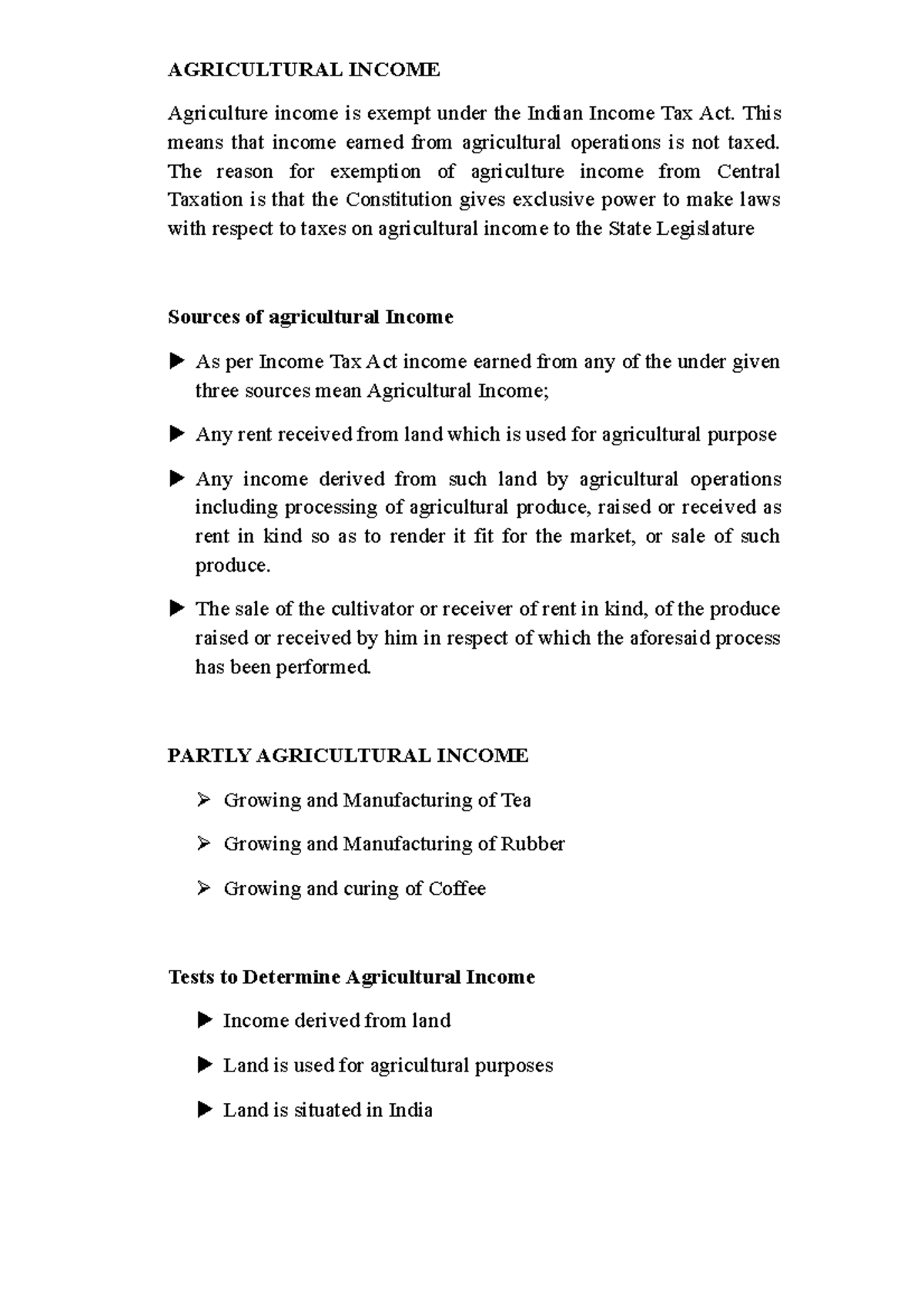Agricultural Income - AGRICULTURAL INCOME Agriculture Income Is Exempt ...