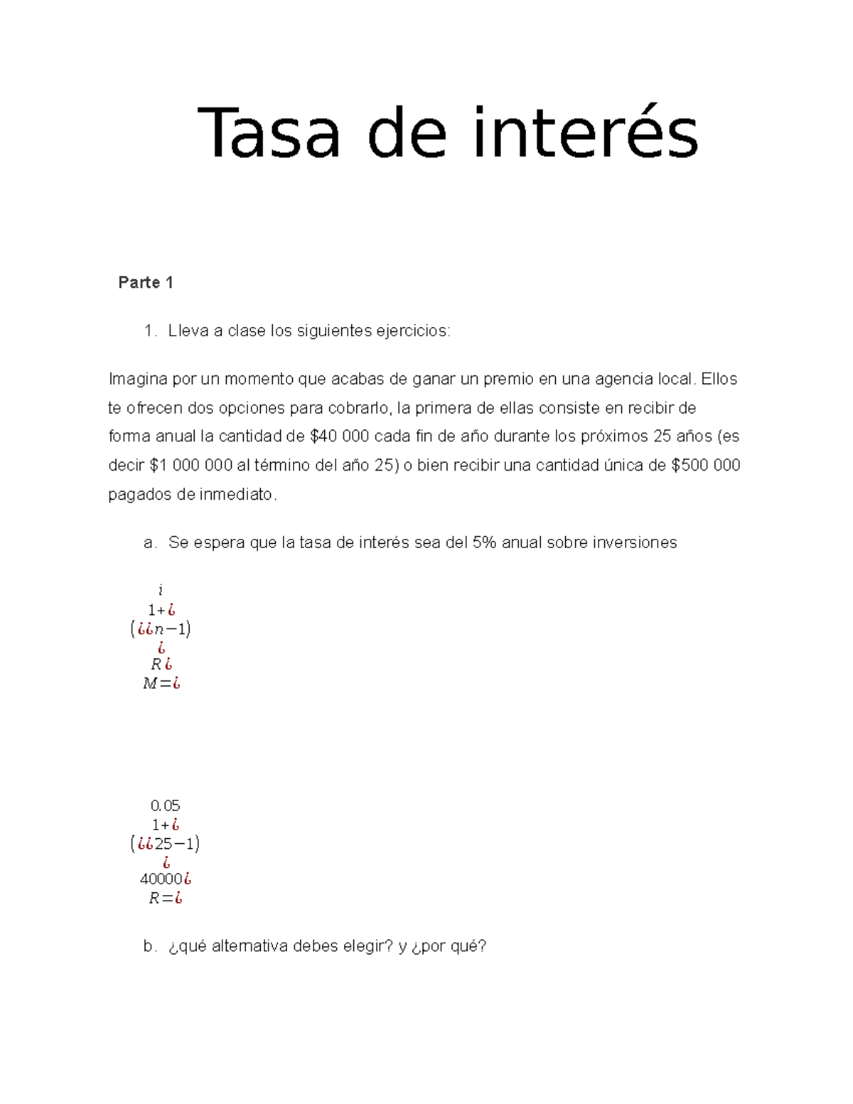 Ejercicio 3 de matemáticas financieras problemas y ejercicios de tasa ...