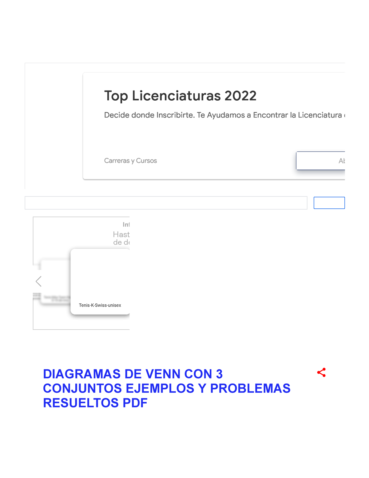 Diagramas DE VENN CON 3 Conjuntos Ejemplos Y Problemas Resueltos PDF - Top  Licenciaturas 2022 Decide - Studocu