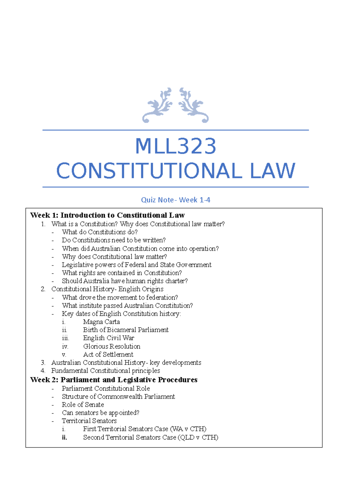 Constitution Quiz Aid - This is a summary I used for the mid trimester ...