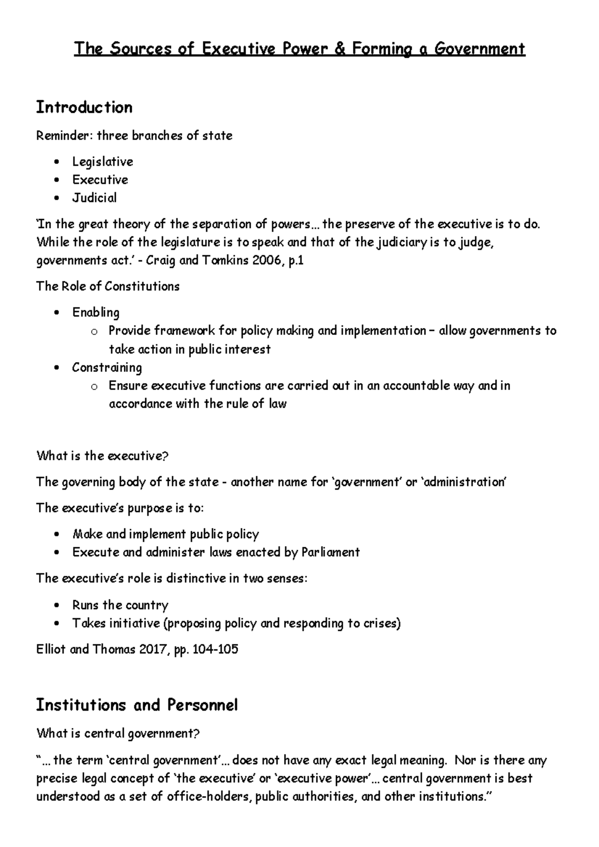 Lecture 9 The Sources Of Executive Power Forming A Government