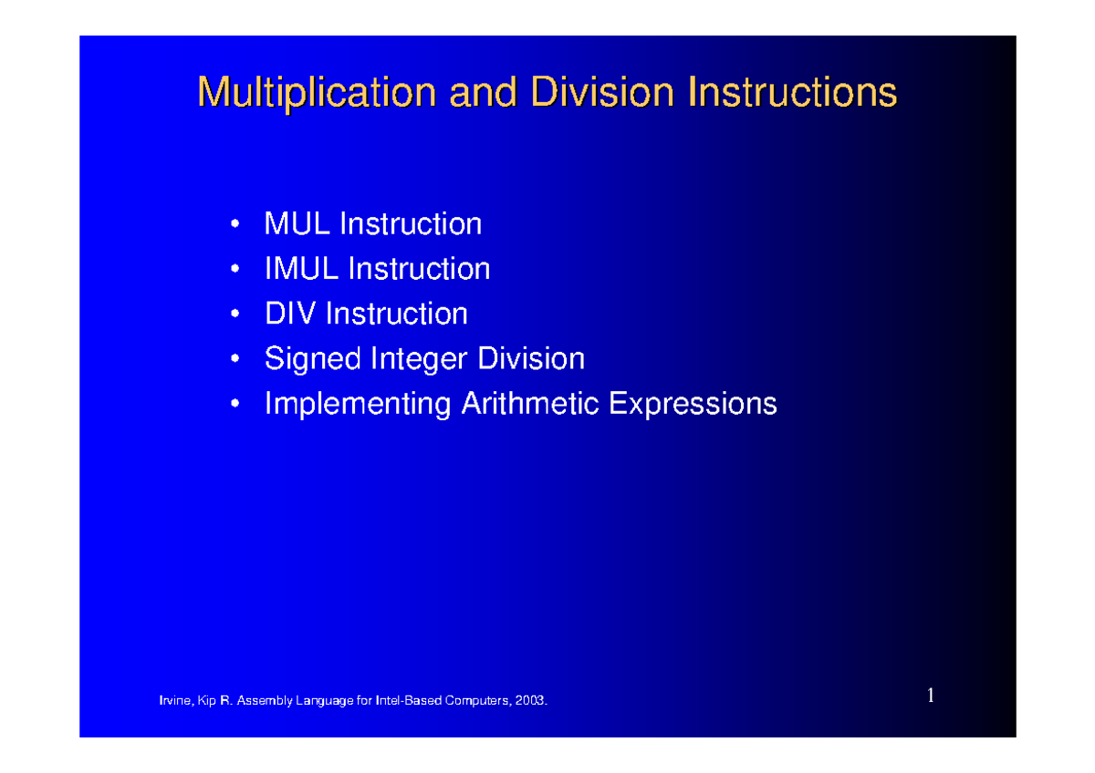 Chapt 07 Part IISolve - Computer Organization - Multiplication and ...