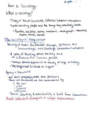 Intro To Sociology 101 Chapter 1 - CHAPTER 1 What Is Sociology? - An ...