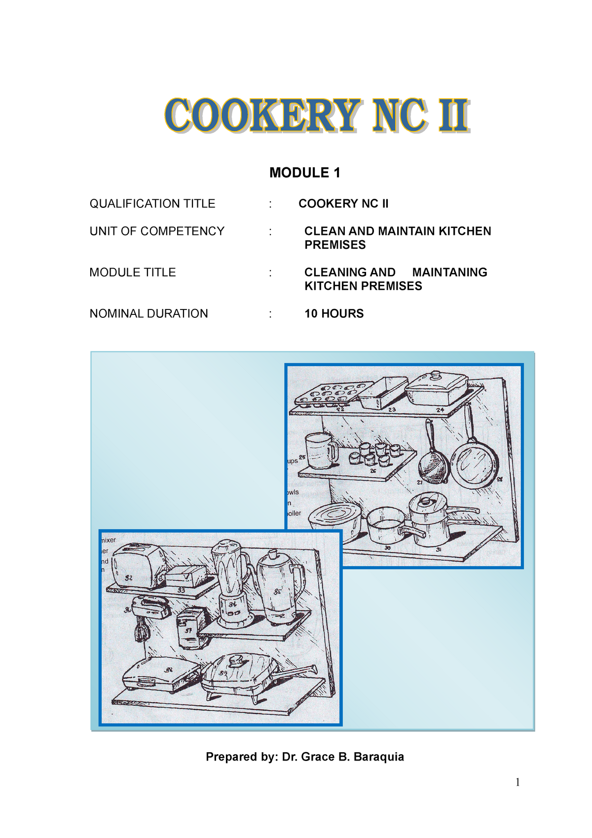 309560003-y2-module-1-clean-and-maintain-kitchen-premises-module-1-qualification-title