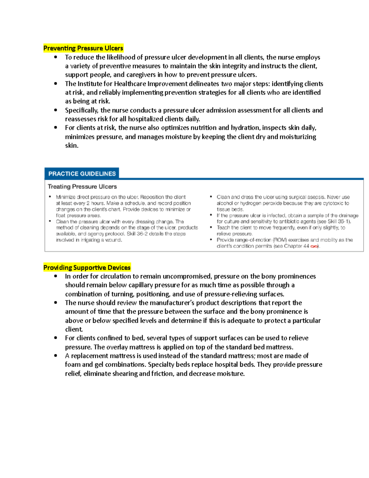 Preventing Treating Pressure Ulcers Preventing Pressure Ulcers To 