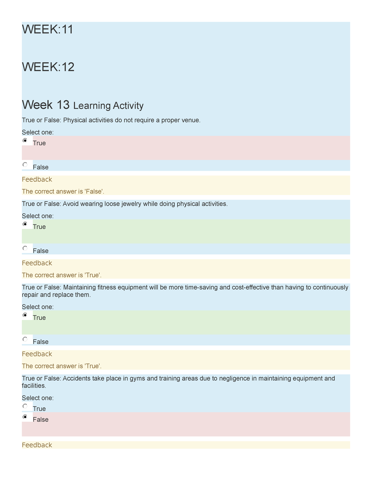 PEDH2112 For Grade 11 This Is Week 13 To 20 - WEEK: WEEK: Week 13 ...