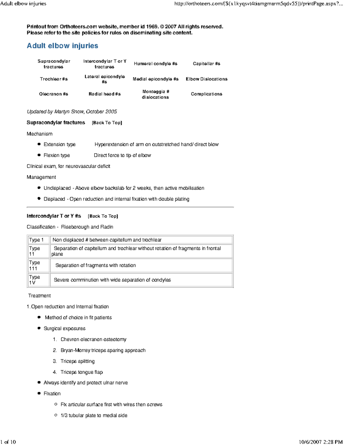 Adult elbow injuries traumatologia so ortopedie Adult elbow