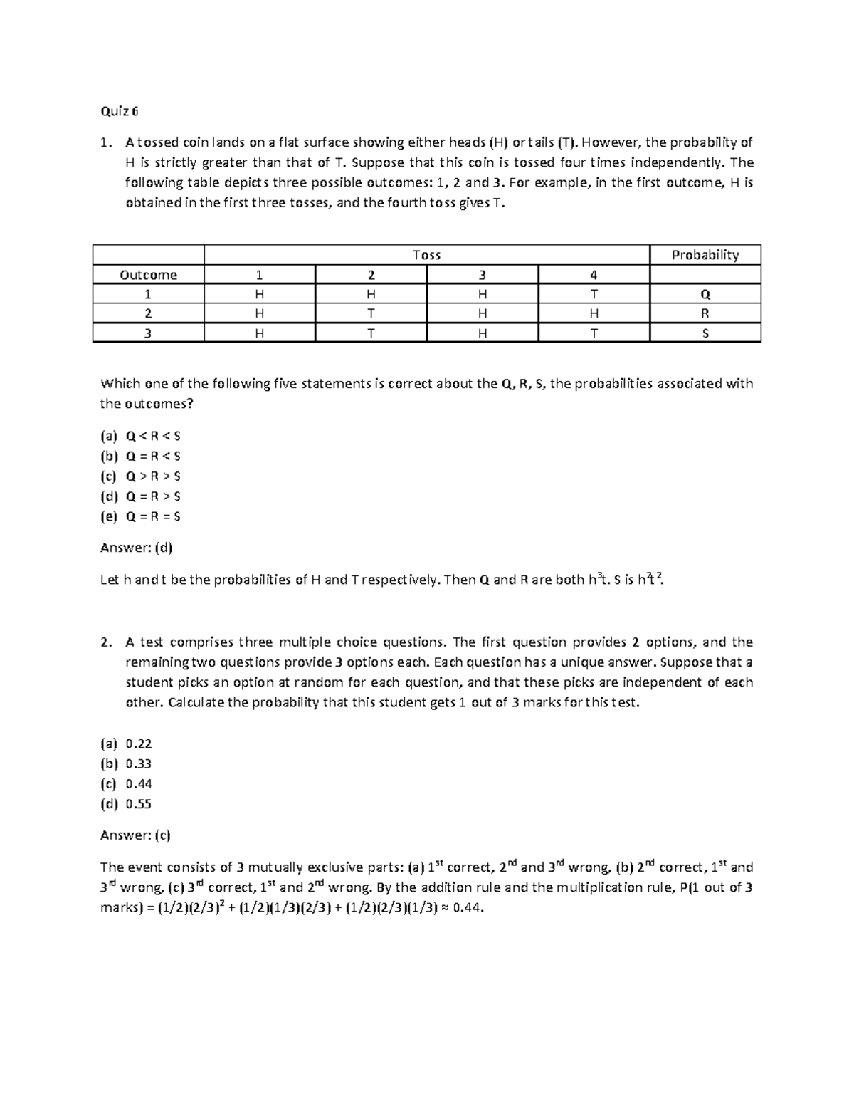 Quiz 6 With Solutions - Warning: TT: Undefined Function: 32 Warning: TT ...