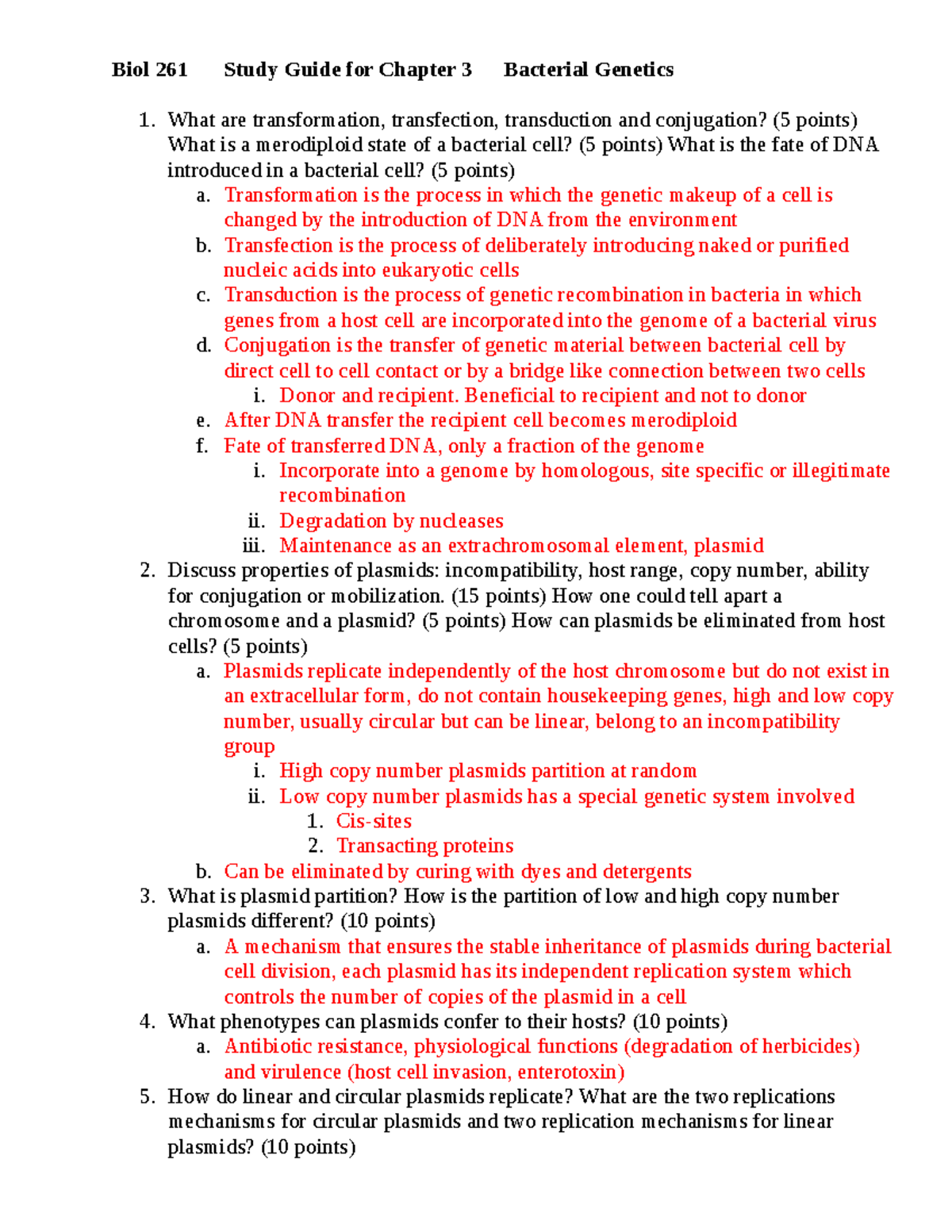 Ch 3 SG - Ch 3 SG - Biol 261 Study Guide for Chapter 3 Bacterial ...