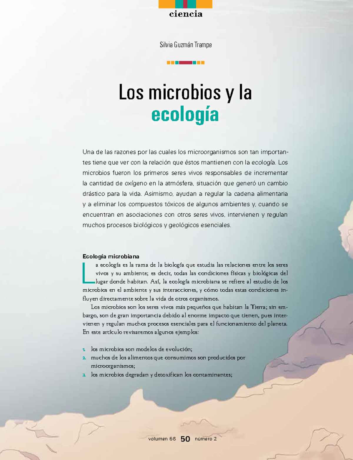 Ecologia microbiana - ciencia volumen 68 50 número 2 Los microbios y la ...