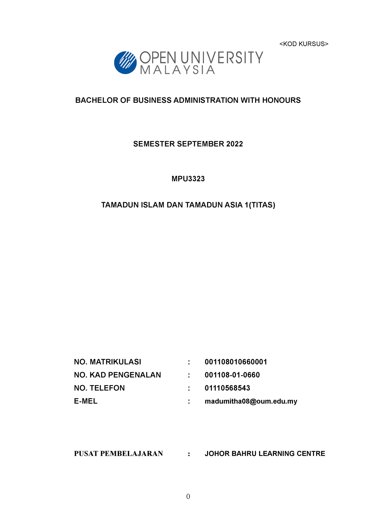 advanced higher business assignment template