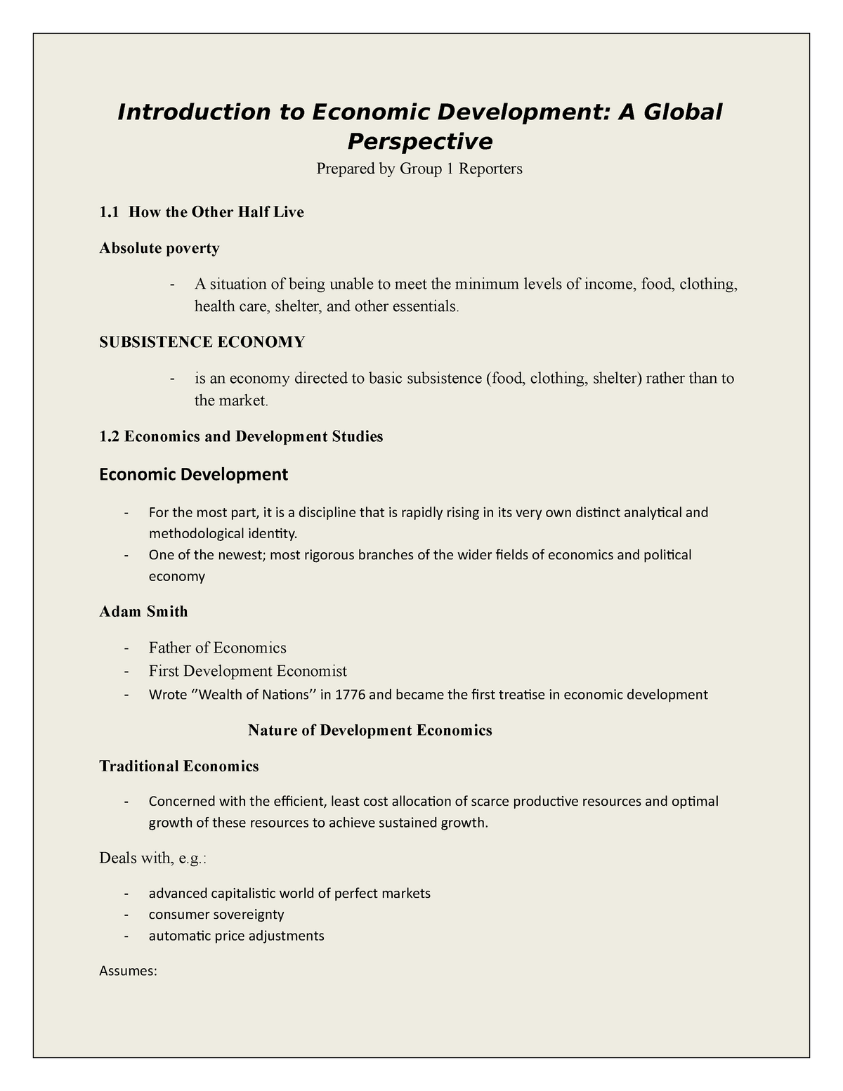 1.2 Economic Development Studies - Nature Of Development Economics ...