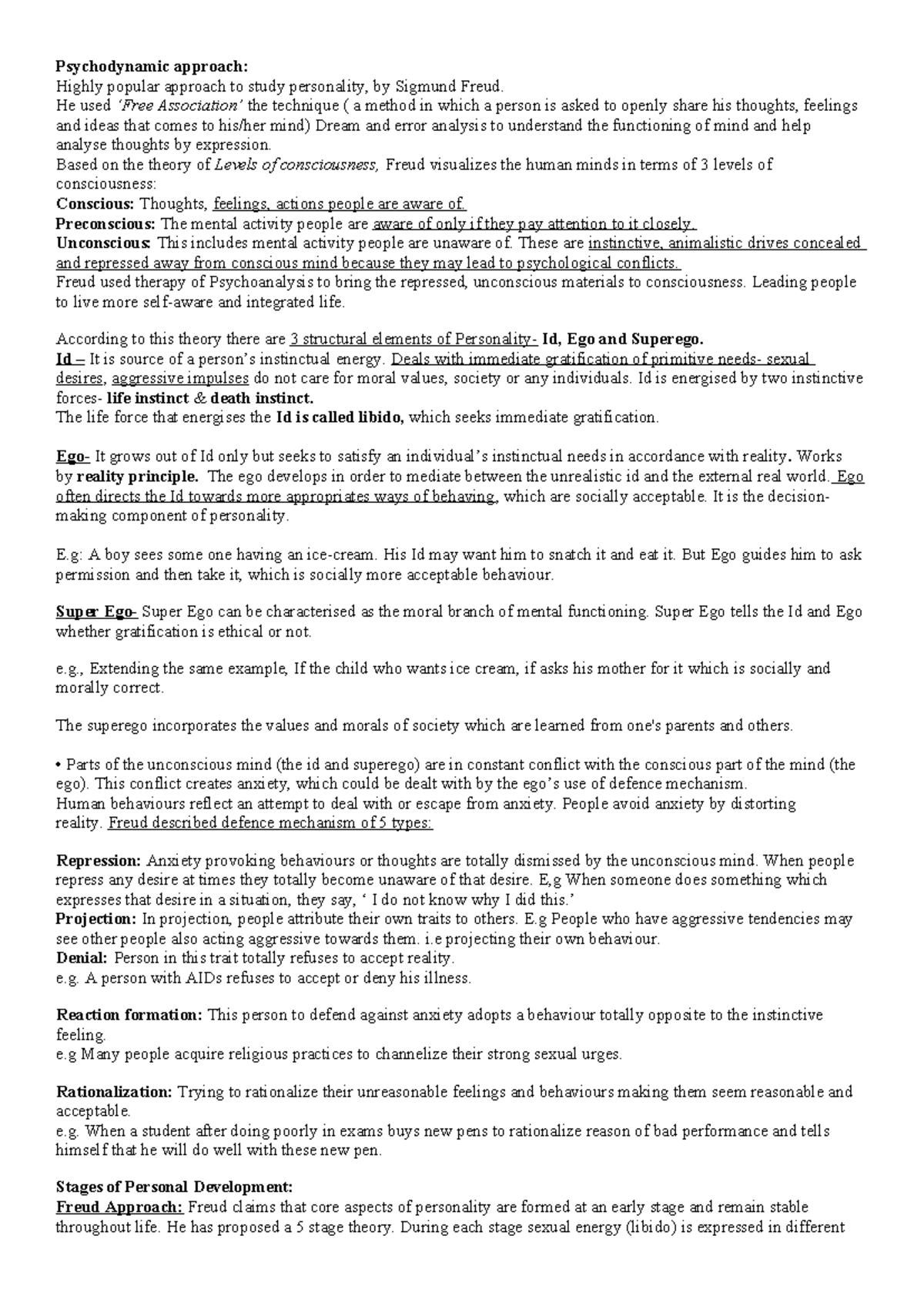 Pschological Processes - Psychodynamic approach: Highly popular ...