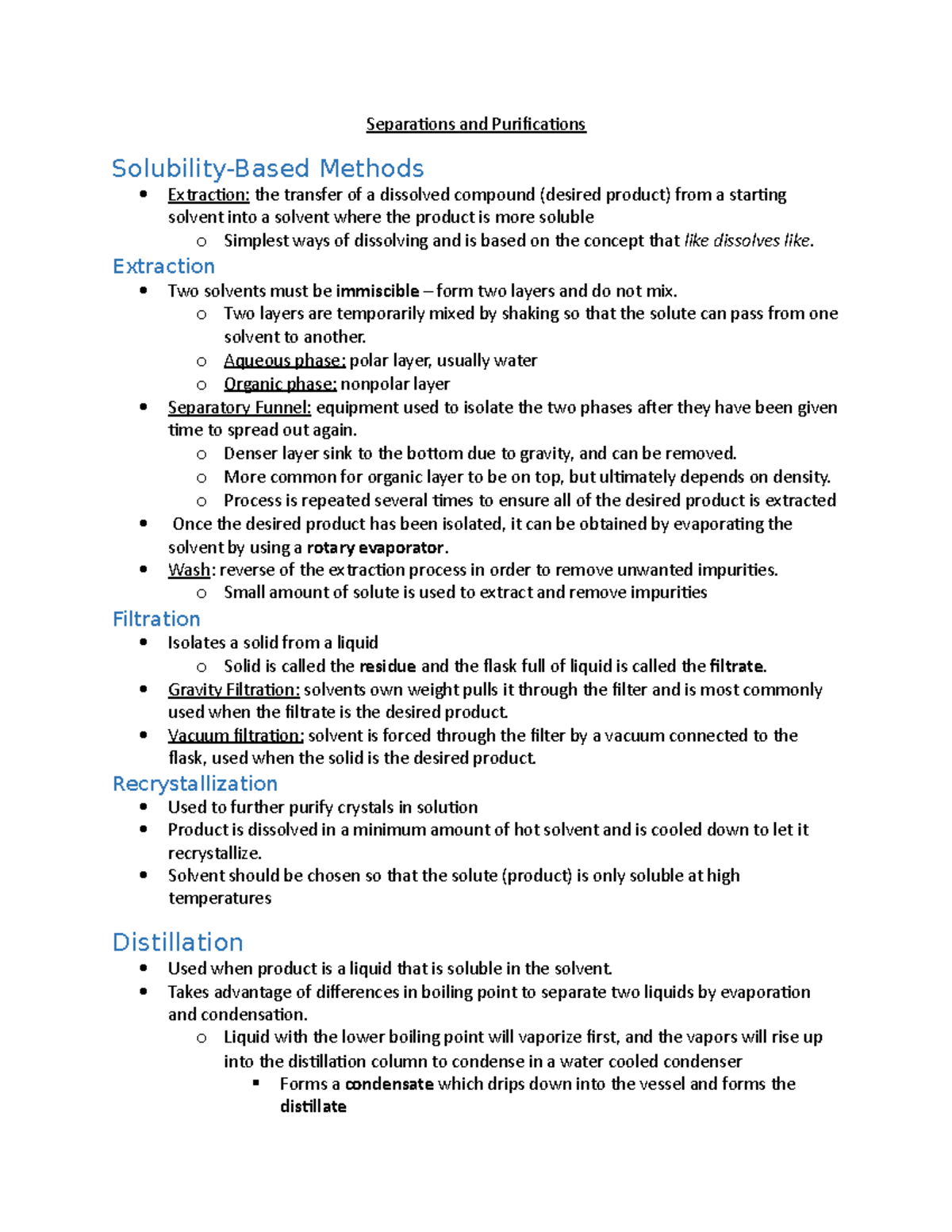 Separations and Purifications - Separations and Purifications ...