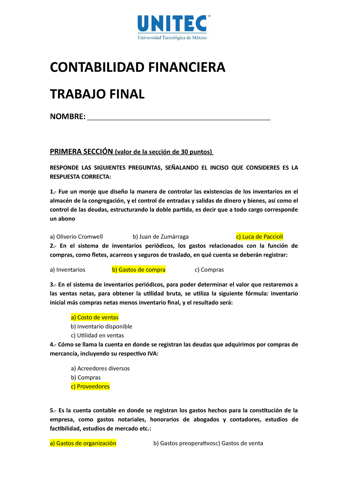 Trabajo Final Contabilidad Financiera - CONTABILIDAD FINANCIERA TRABAJO ...