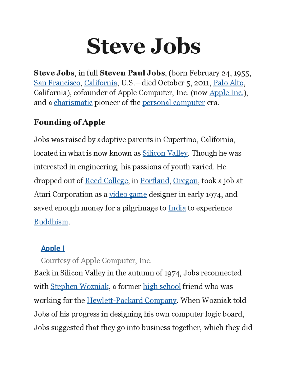 Steve Jobs - Steve Jobs Steve Jobs , In Full Steven Paul Jobs , (born ...