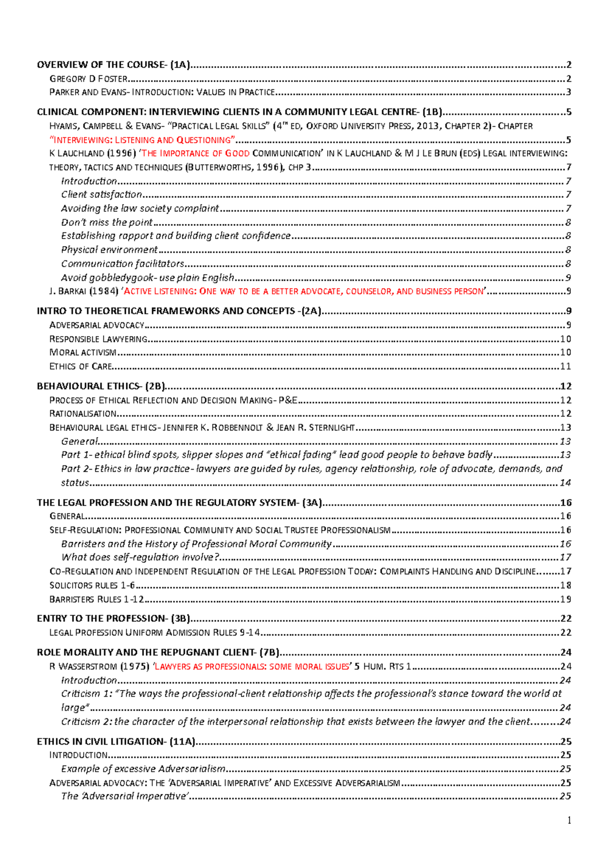 Ethics Lecture Notes - OVERVIEW OF THE COURSE- - Studocu