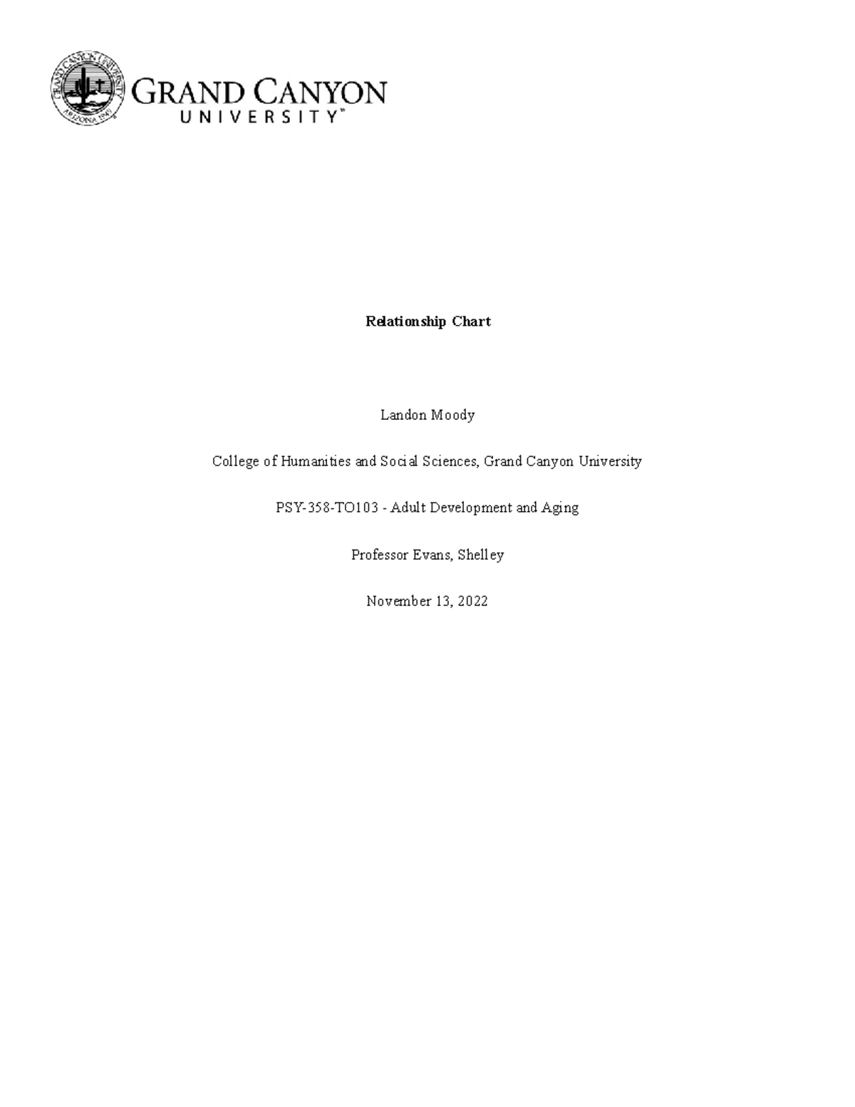 PSY-358-RS-Relationship Chart Assignment - Relationship Chart Landon ...