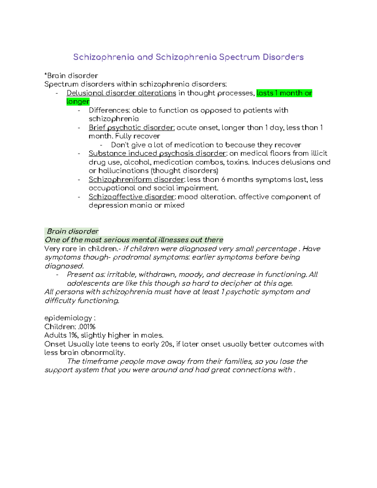 Schizophrenia and Schizophrenia Spectrum Disorders - Fully recover ...