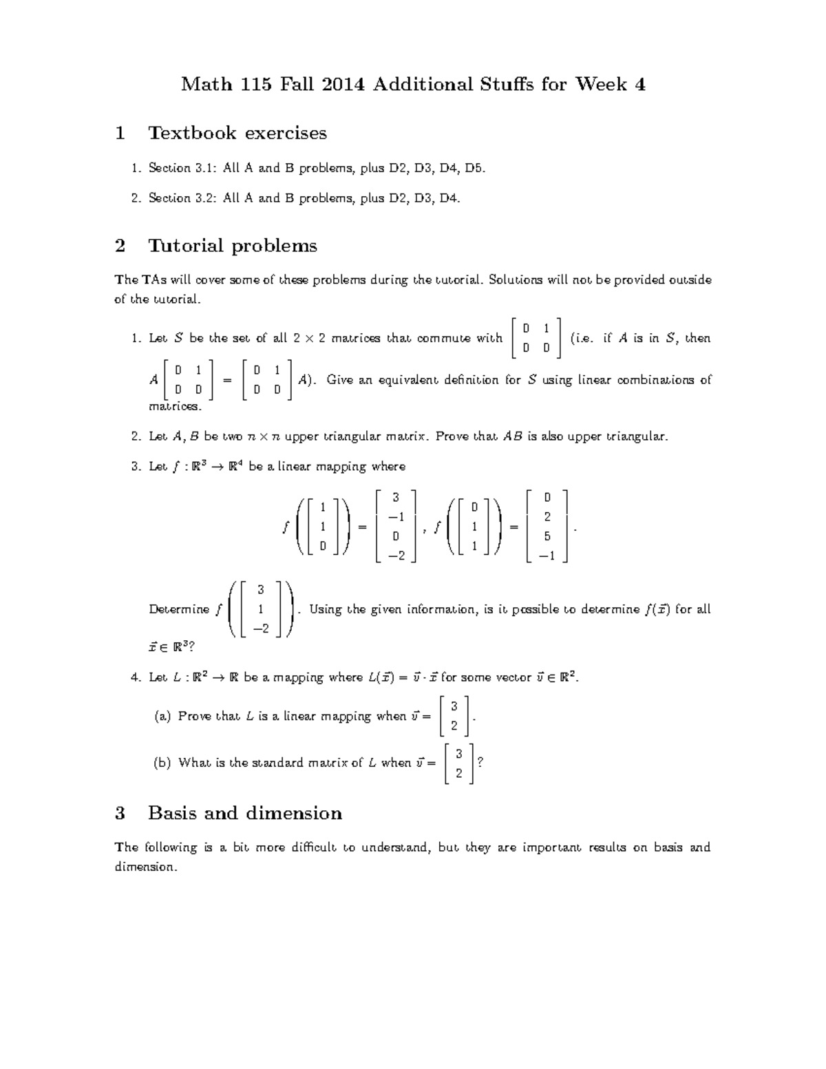 MATH115 F14 prac4 - Study reference - Math 115 Fall 2014 Additional ...