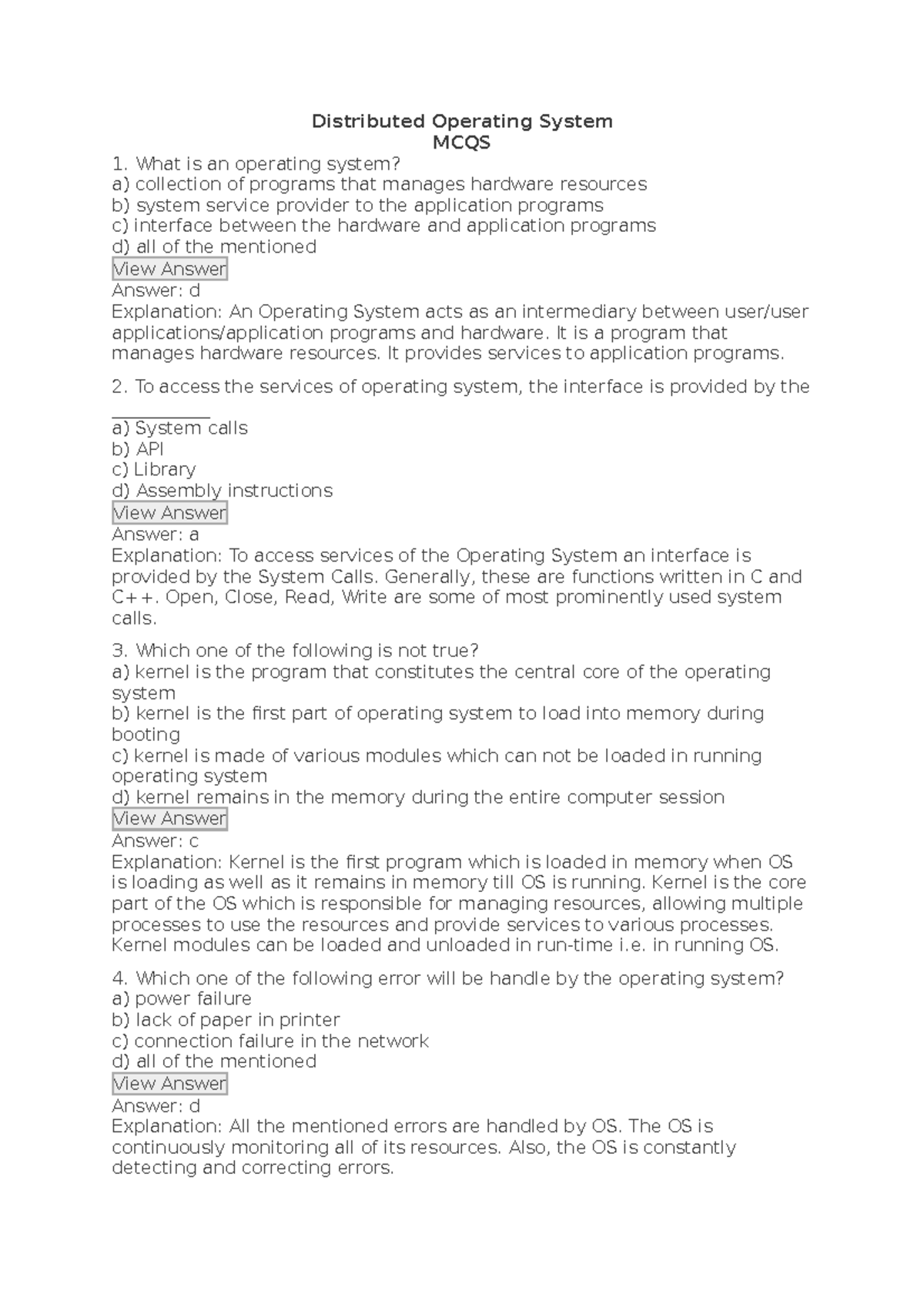 Distributed Operating System - Distributed Operating System MCQS What ...