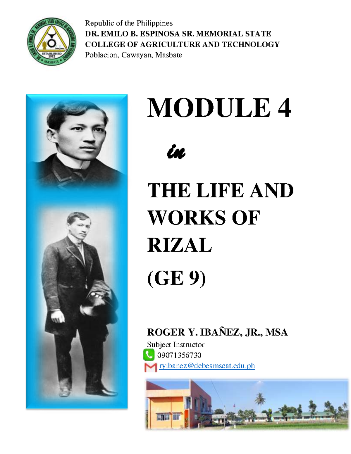 Module 4 Rizal's Life Higher Education And Life Abroad - BS-Mathematics ...