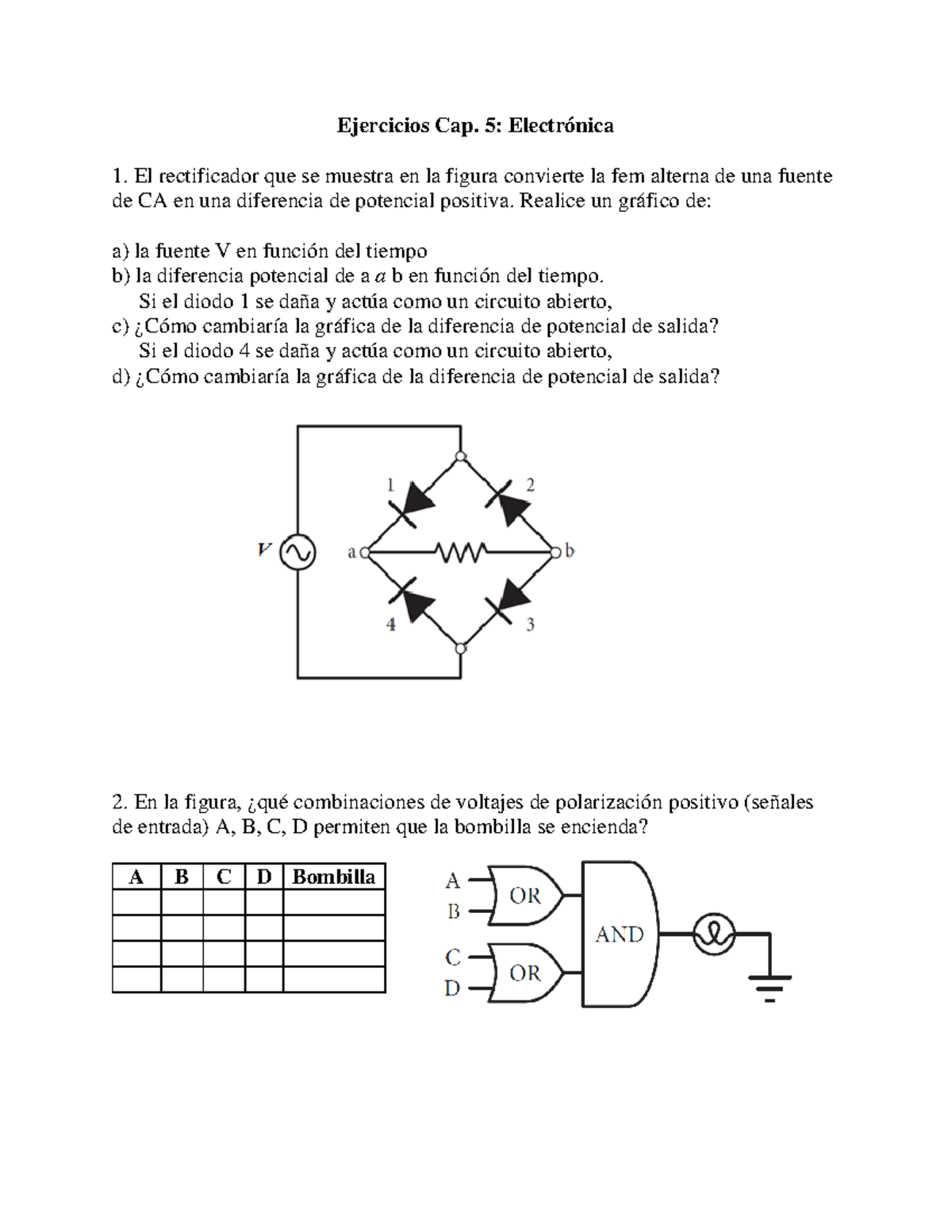 Resolucion DE LA Tarea 5 DE Electronica - Ejercicios Cap. 5 ...