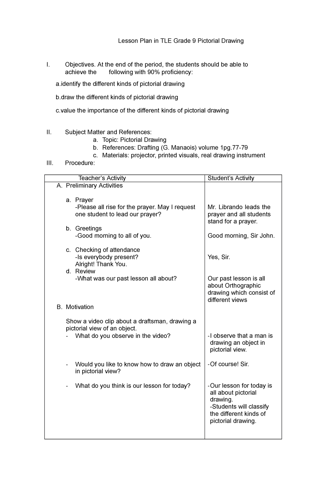 pictorial essay lesson plan