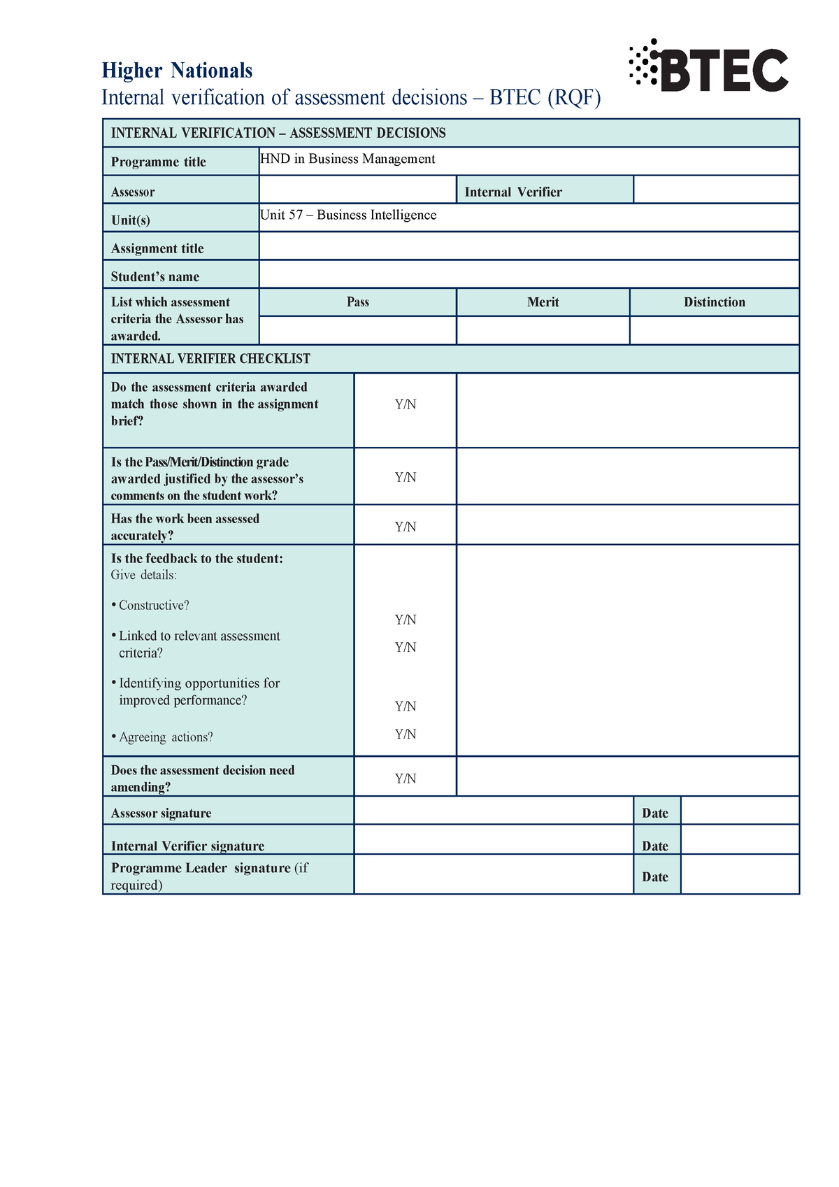 unit 57 business intelligence assignment