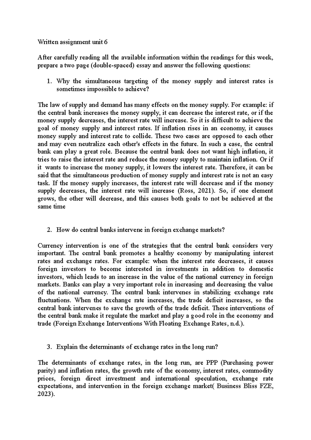 written assignment unit 6 basic accounting