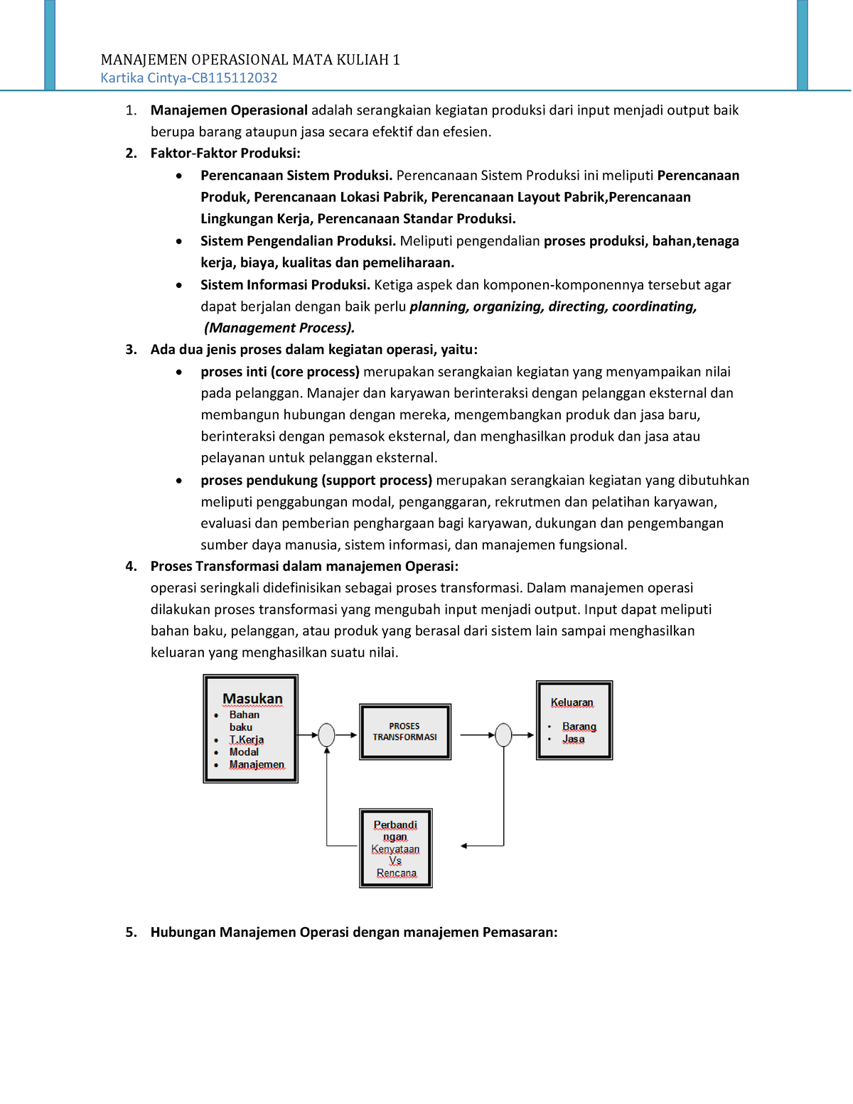 Manajemen Operasi 1 Pdf - MANAJEMEN OPERASIONAL MATA KULIAH 1 Kartika ...