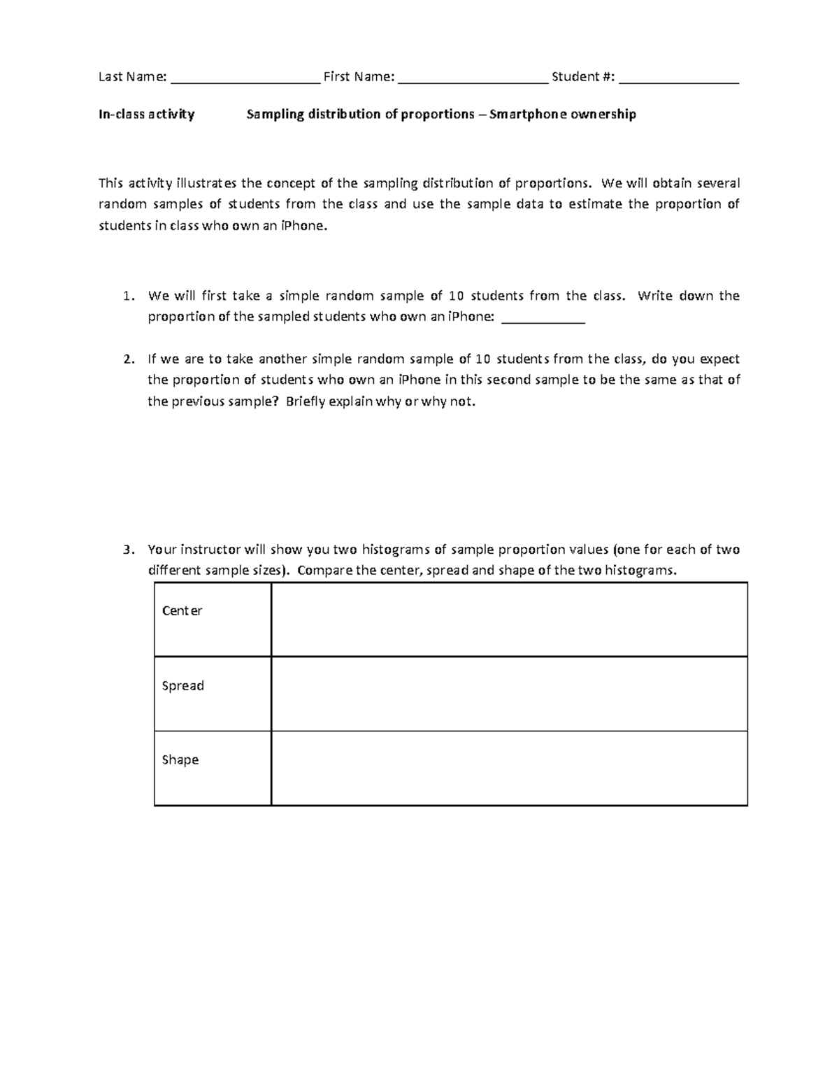 Activity smartphone ownership-worksheet - Last Name ...