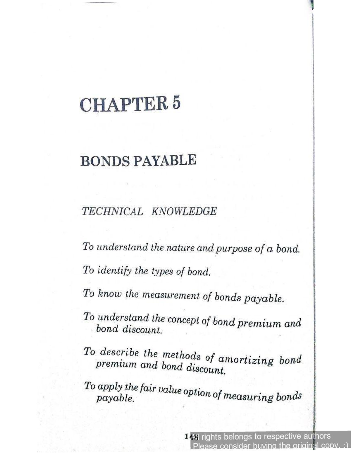 Chapter 5 Bonds Payable - I CHAPTER 5 ! L BONDS PAYABLE I TECHNICAL ...