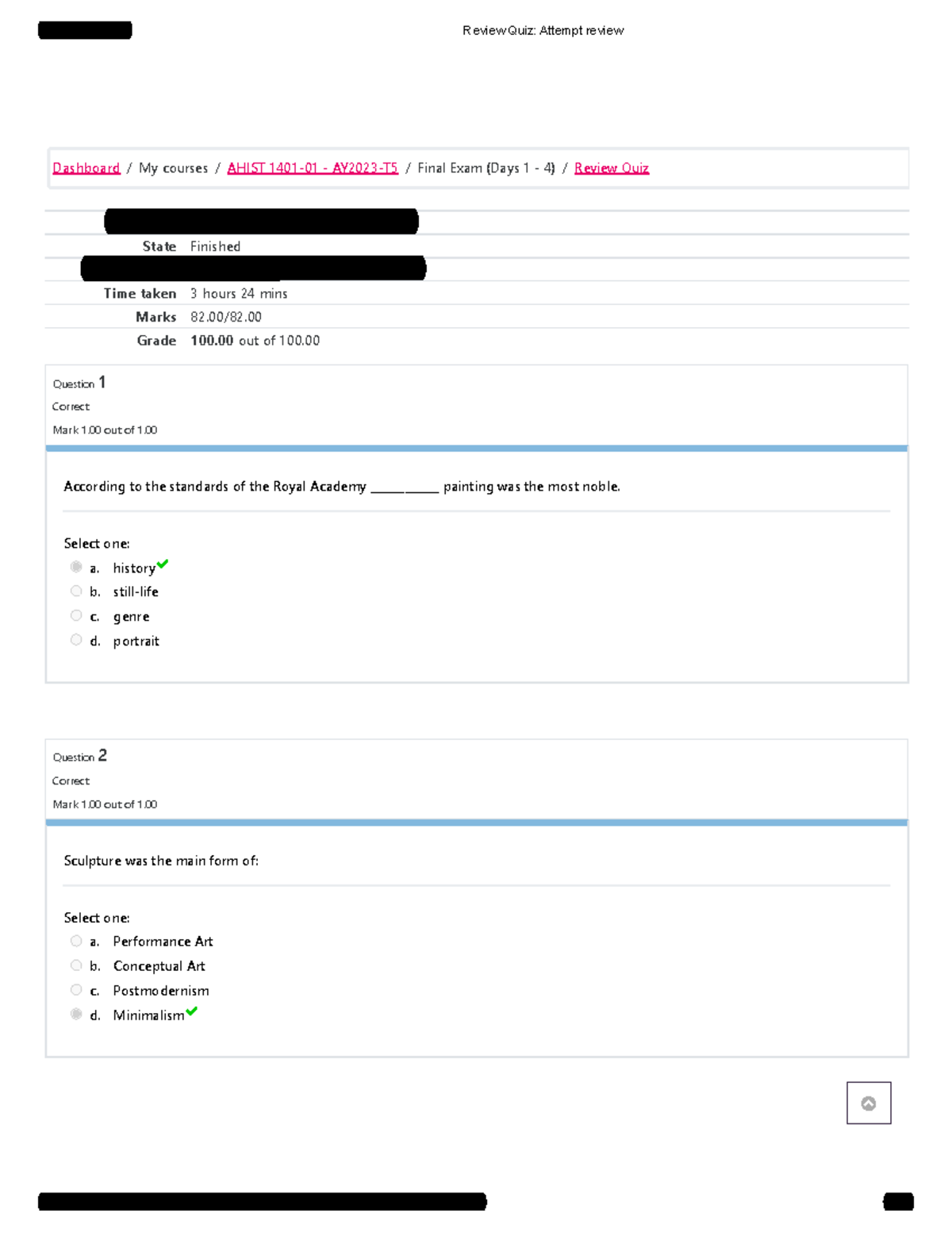 Review Quiz Attempt review - Started on Wednesday, 9 August 2023, 6:48 ...